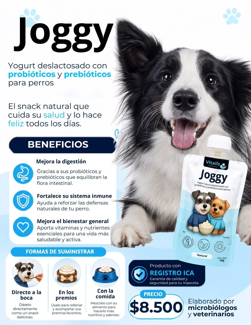 Joggy Yogurt deslactosado con probióticos y prebióticos para perros - Imagen 2